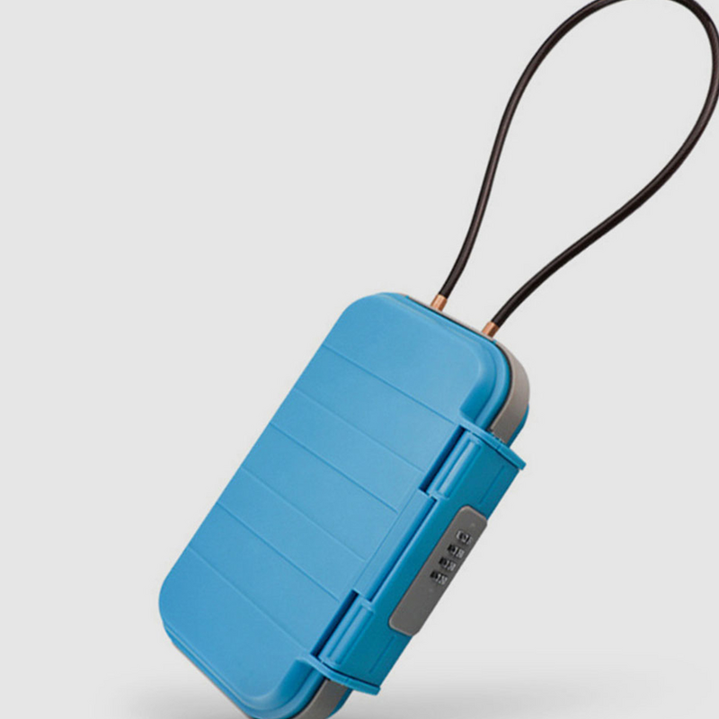 Portable Lock Box Beach Combination Security Safe Waterproof Travel Lockbox Black