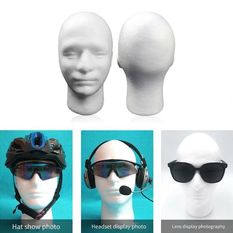 Cabeza de Peluca de espuma para hombre, soporte de exhibición de maniquí, sombreros, gafas de sol, auriculares, soporte para sombreros, cosméticos, modelo de utilería para la cabeza