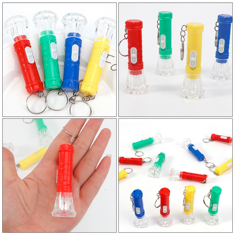 20 Stück Taschenlampe Schlüssel bund Mini tragbare Anhänger Kunststoff Taschenlampe Beleuchtung Werkzeug Kind geführt