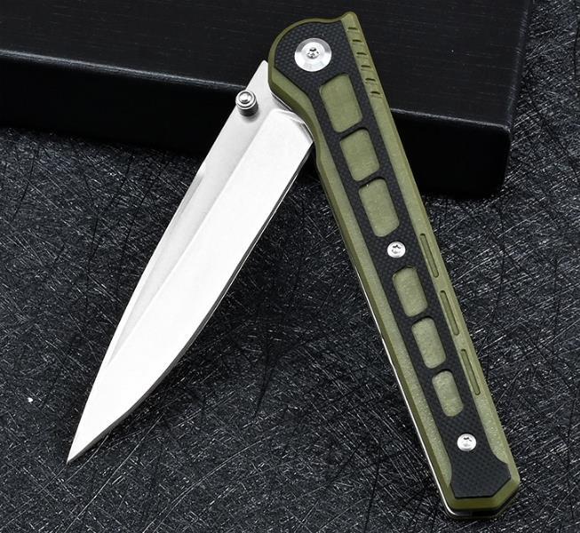 High Quality Tactical Folding Knife Outdoor Camping Dual Color G10 Handle Survival Knives Security Defense EDC Tool