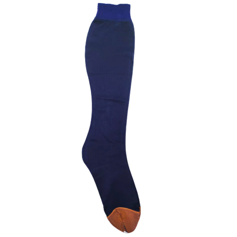 Дышащие мягкие черные деловые мужские носки из чесаного хлопка в новом стиле, широкие мужские носки с золотым верхом, большие размеры