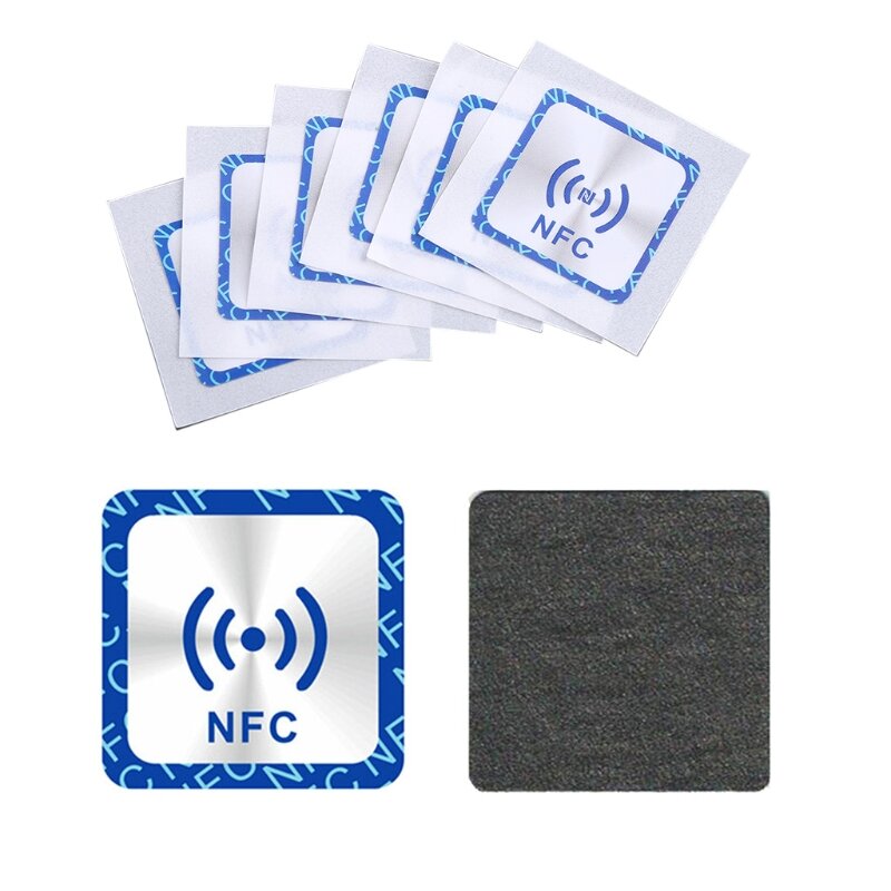 Anti-Metall-Ntag213-Aufkleber, NFC-Ntag213-Tag-Aufkleber, quadratische NFC-Aufkleber, nutzbare Kapazität: 144 Bytes, 10 Jahre