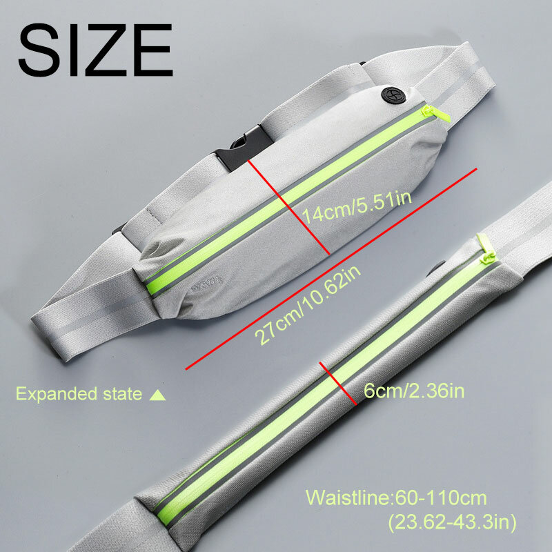 Casual Sports Outdoor Waist bags for Man Women Multi Functional Reflective Running Cycling Fanny Pack Phone Pouch Belt Bag