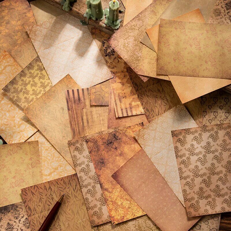 60ชิ้น/ล็อต Memo Pads วัสดุกระดาษความทรงจำของปี Shop ขยะสมุดบันทึก Scrapbooking การ์ด Retro ตกแต่งพื้นหลังกระดาษ