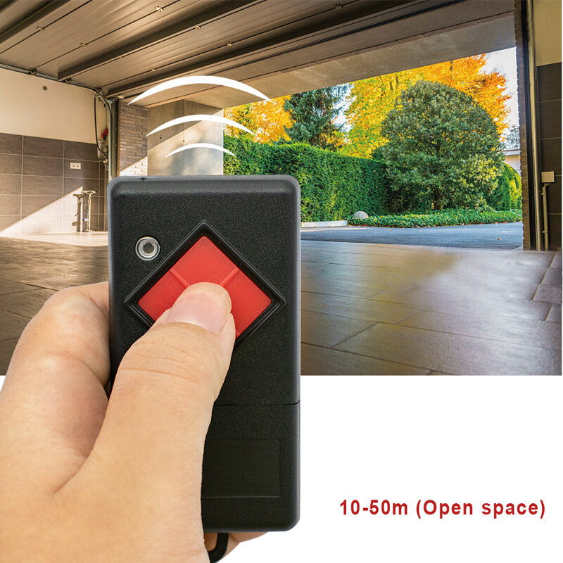 DICKERT-Controle remoto para garagem, MAHS40-01, 40mhz, botão vermelho, 1-chave, transmissor de mão, 100% compatível