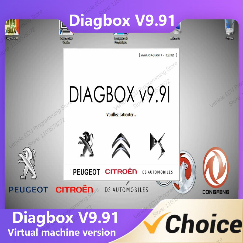 Diagbox V9.91 إصدار جهاز افتراضي برنامج تشخيصي لسيتروين لبيوجيوت لسيارات DS لسيارة أوبل-20 ٪ دعم 28 لغة وطنية بحلول عام 2021