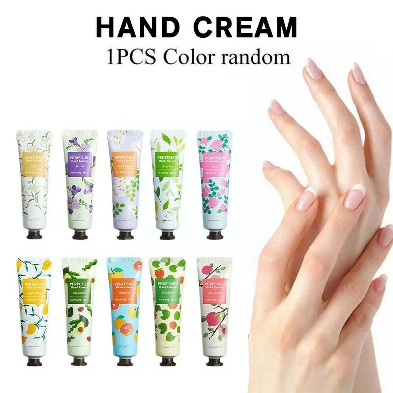 30g colore casuale essenza vegetale crema per le mani profumi idratanti crema essenza cosmetici per le mani W1P7