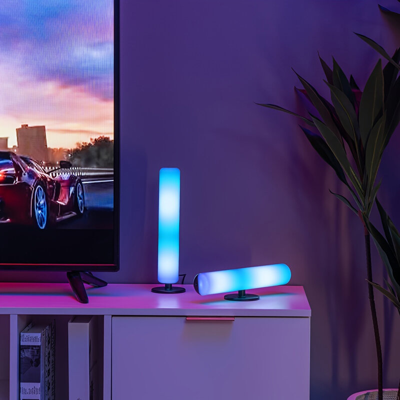 Luz RGB para Pickup, luces de ritmo musical, modelo actualizado recargable por USB, decoración navideña, barra de luz RGB para escritorio, ritmo musical