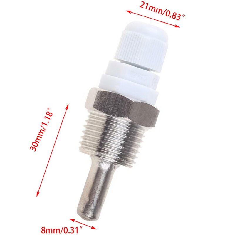 1Pcs 30-200mm Thermowell 304 Stainless Steel 1/2 BSP G Thread For Temperature Sensor Waterproof Thermowell Solar Accessories