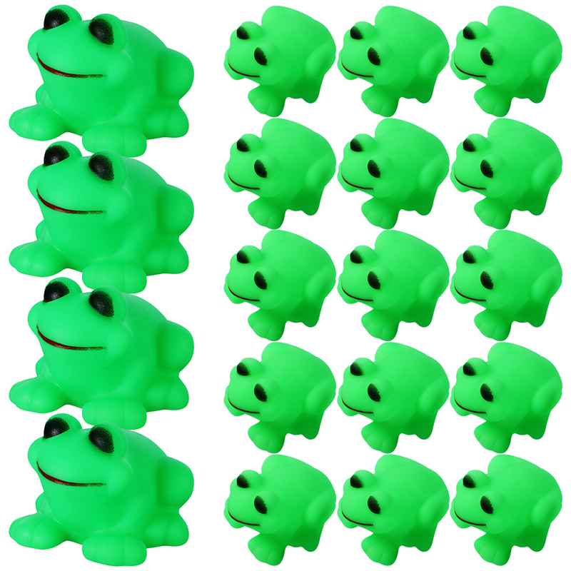 Jouets de baignoire en forme de grenouille, figurine de simulation, jouets de natation grinçants, 24 pièces