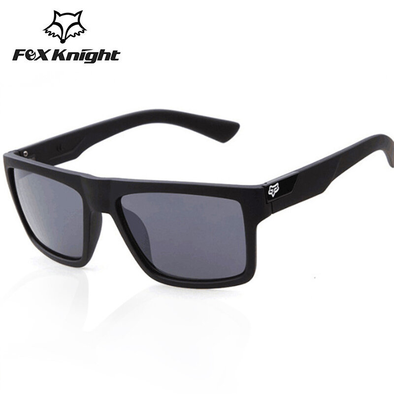 نظارات شمسية Fox Knight مربعة للرجال والنساء ، نظارات رياضية مرآة ، UV400 ، إكسسوارات نظارات القيادة ، علامة تجارية مصممة