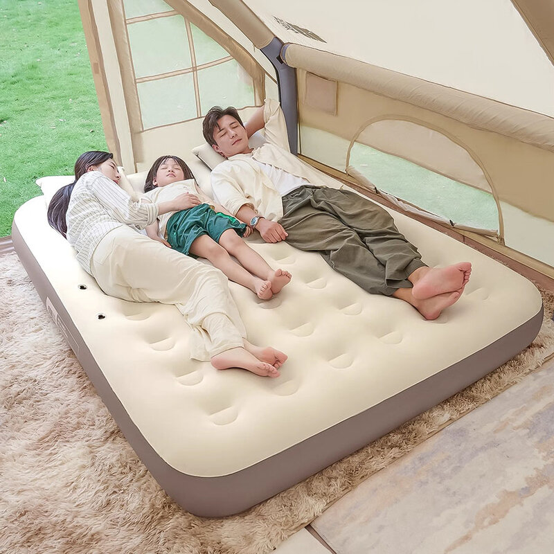 Sofá-cama inflável para casais, salão de praia, cadeira glamping para adultos, praia ao ar livre, sofá ar natureza, terraço cama inflável
