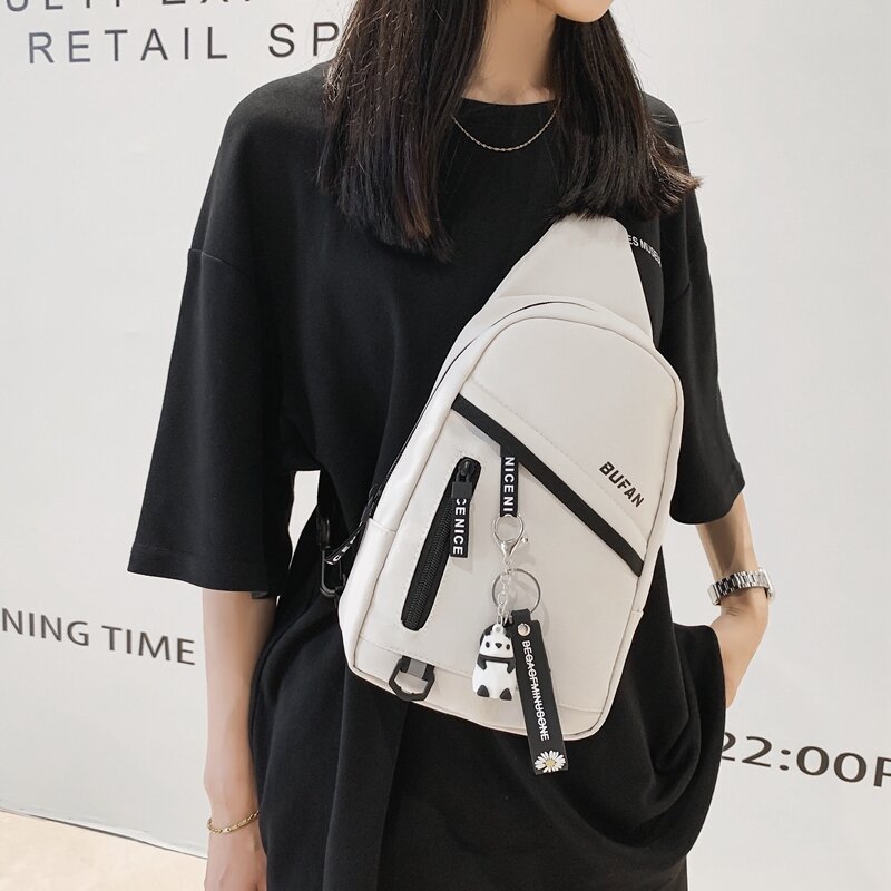 Borsa pettorale da donna in Nylon moda per il tempo libero borsa multifunzionale da viaggio all'aperto zaino semplice borsa per cellulare da uomo