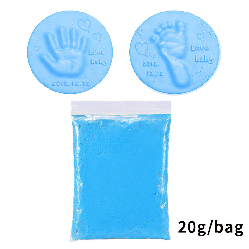 Newborn Baby DIY Hand Foot Imprint Air Drying Soft Clay Kit Casting Kids Toys Non-Toxic Baby Souvenirs Newborn Baby Gifts