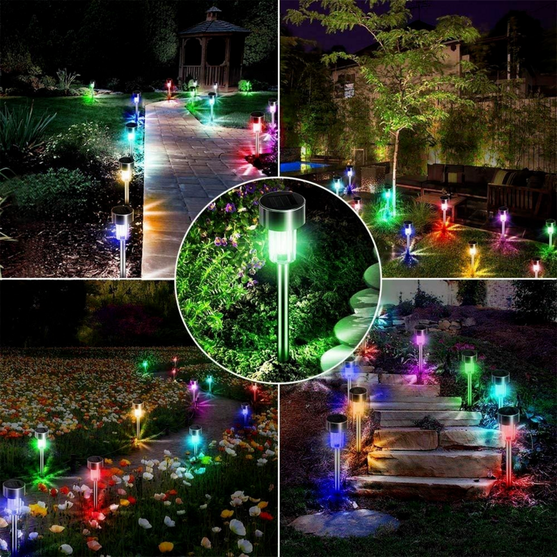 Outdoor Solar Lights Garden Lights Solar Powered Lamp Lantern Waterproof Landscape Lighting Pathway Yard Lawn Garden Decoration