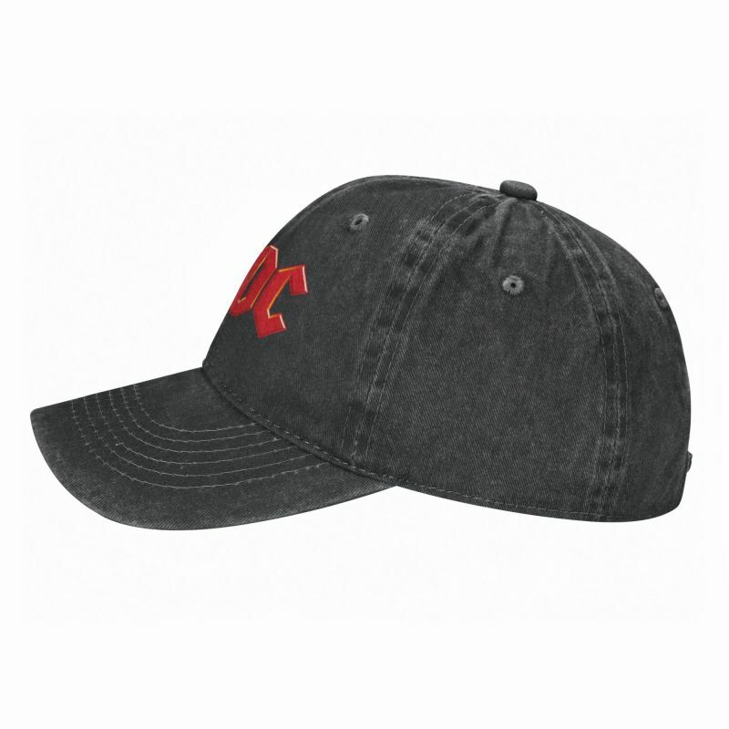 男性と女性のための調節可能な野球帽,ユニセックスヒップホップスタイルの野球帽,綿AC-DC,重い金属製,カスタムメイド