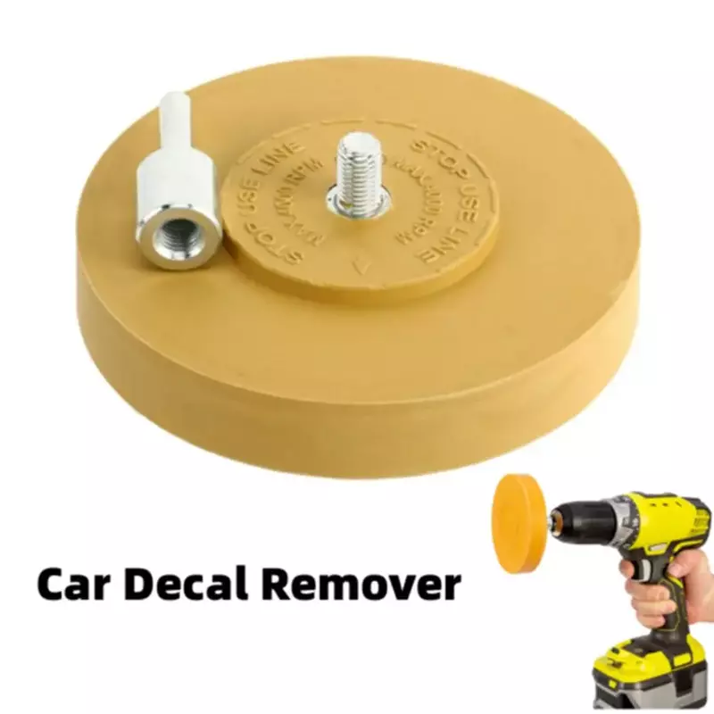 Secure And Easy To Use 88mm Rubber Eraser Caramel Wheel With Drill Arbor Attachment  Smooth Stripe Removal Process