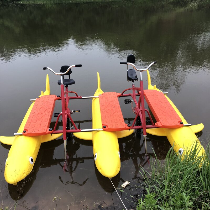 Barco Pedal Tubarão LLDPE para Adultos, Bicicleta a Água, Equipamento para Água, Plástico