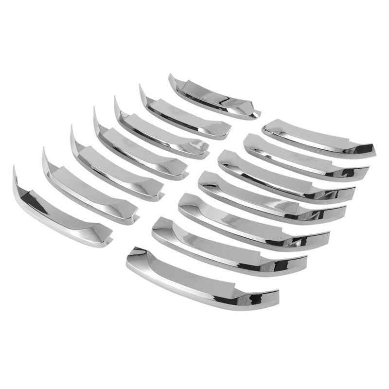 14 Piece Car Chrome Front Grill Decoration Strips Cover Trim ABS Automotive Supplies For BMW X1 F48 2016-2019 Accessories