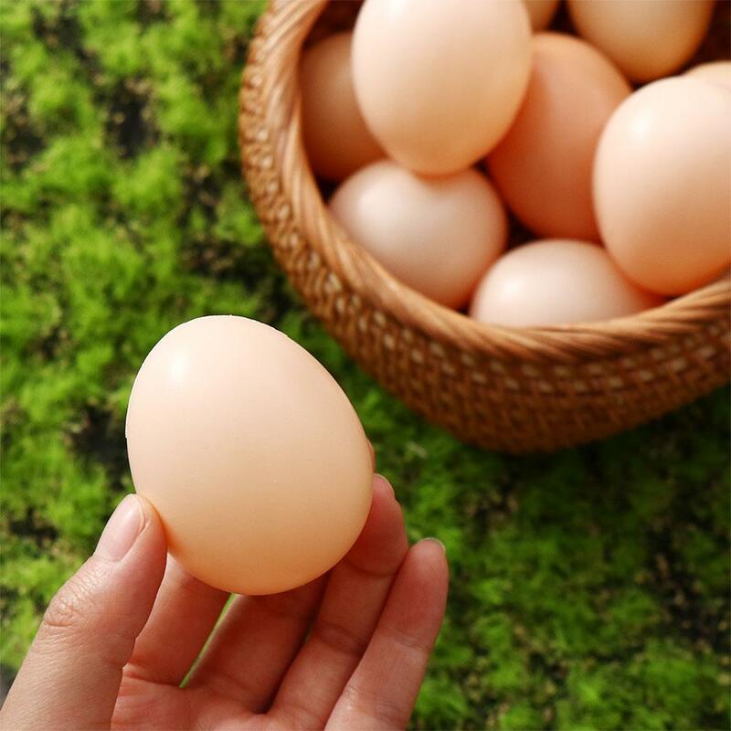 Simulation Eggs Hen Poultry Hatch Breeding Simulation Hen Fake Chicken Eggs Educational Toy Artificial Eggs Easter  Egg