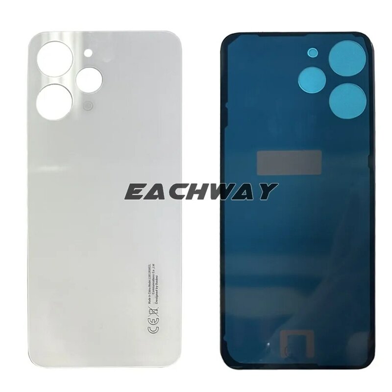 Glass For Xiaomi Redmi 12 Battery Cover Door Rear Glass Housing Case Replace 23053RN02A 23053RN02Y 23053RN02I Back Cover