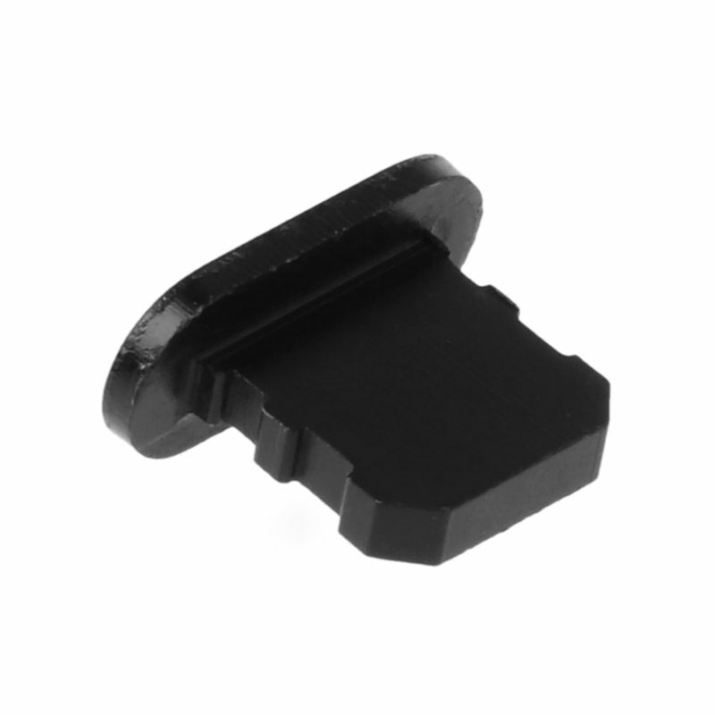 Penyumbat Debu Mini USB Port Pengisi Daya Tahan Debu Pelindung Penutup Logam untuk iPhone 8 X XR Xmax Aksesori Ponsel Pintar