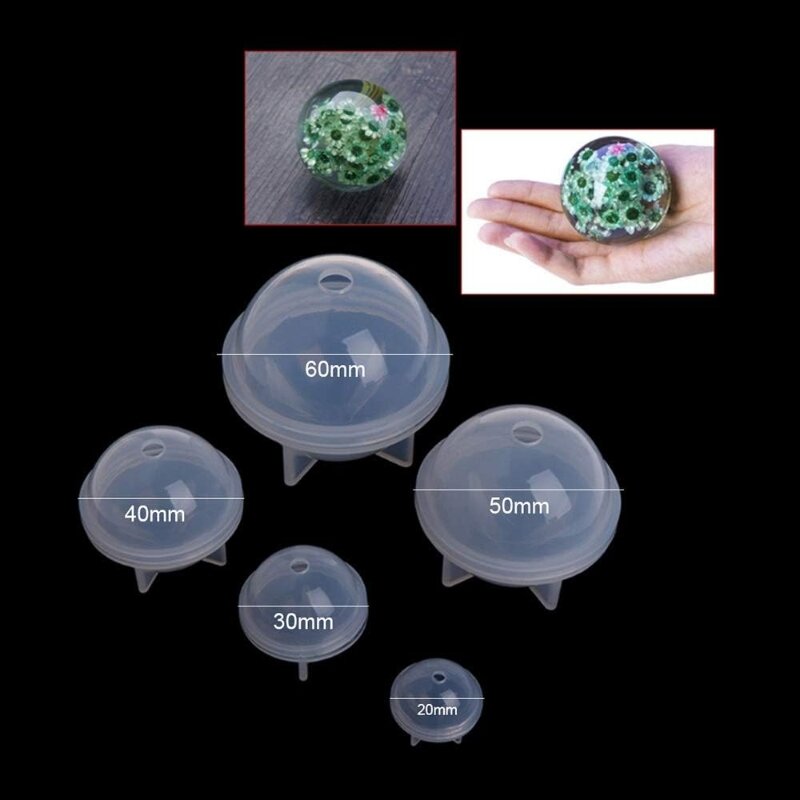 Bola de silicona de Gel de goteo de cristal DIY, Molde de resina 3D, resina epoxi