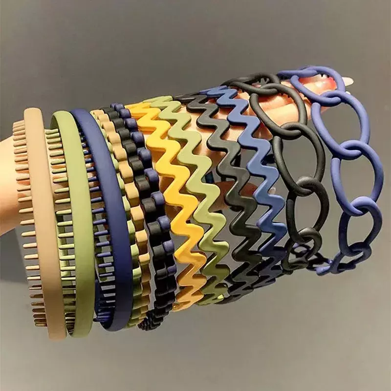 Diadema de resina ondulada que combina con todo para mujer y niña, accesorios para el cabello, 2024