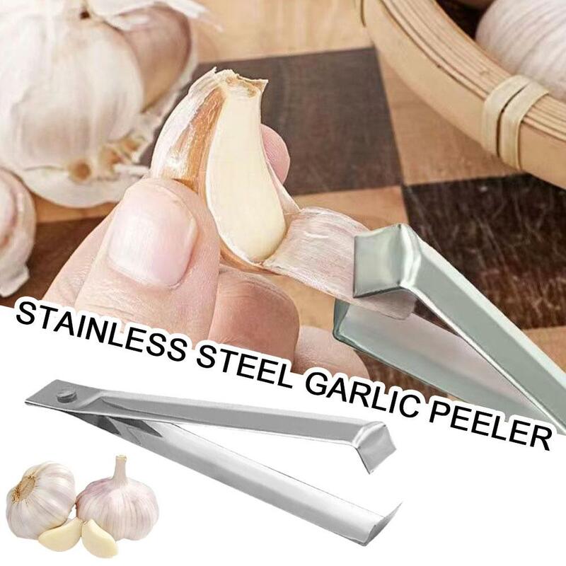 Stainless Steel Garlic Peeler Garlic Clip Artifact Peel Garlic Clip Plucking Clip Garlic Peeling Tool