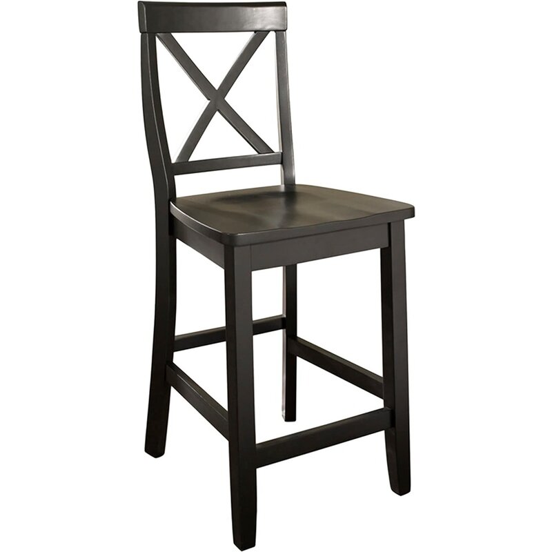 Кросли мебель X-Back барный стул (набор из 2), 24 дюйма, черный