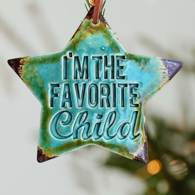 زخرفة نجمة أكريليك لديكور المنزل ، ديكور معلق ريفي لمزرعة ، أنا الطفل المفضل لهدايا عيد الميلاد ، شجرة الأطفال