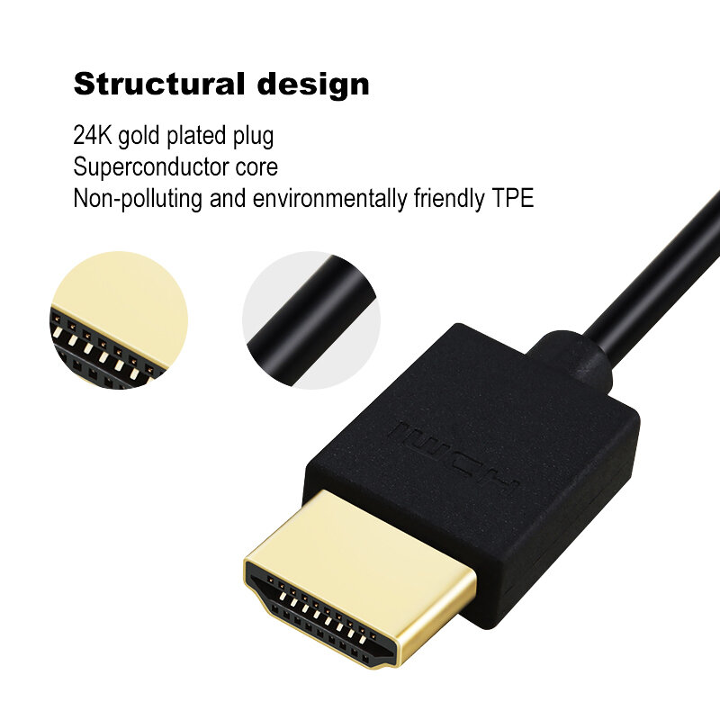 Shuliancable HDMI عالية السرعة ذكر ذكر 2.0 1080P ثلاثية الأبعاد لأجهزة أبل TV xbox الكمبيوتر 1 متر 1.5 متر 2 متر 3 متر 5 متر 7.5 متر 10 متر