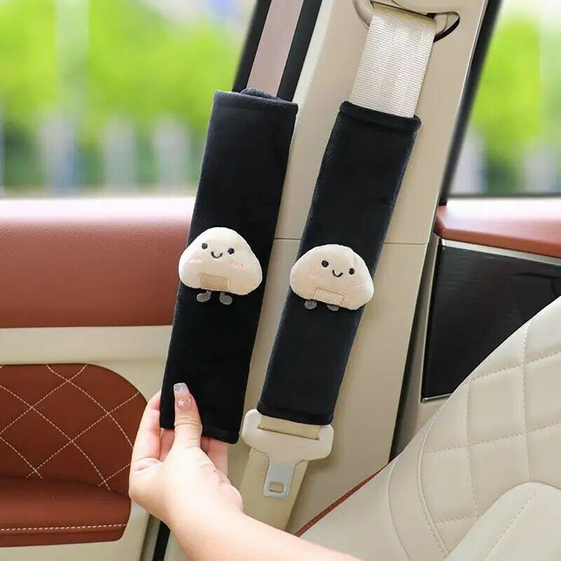 Cojín de cinturón de seguridad con forma de pan tostado, almohadilla de hombro, fundas de cinturón de seguridad de coche de dibujos animados, lindo Protector suave