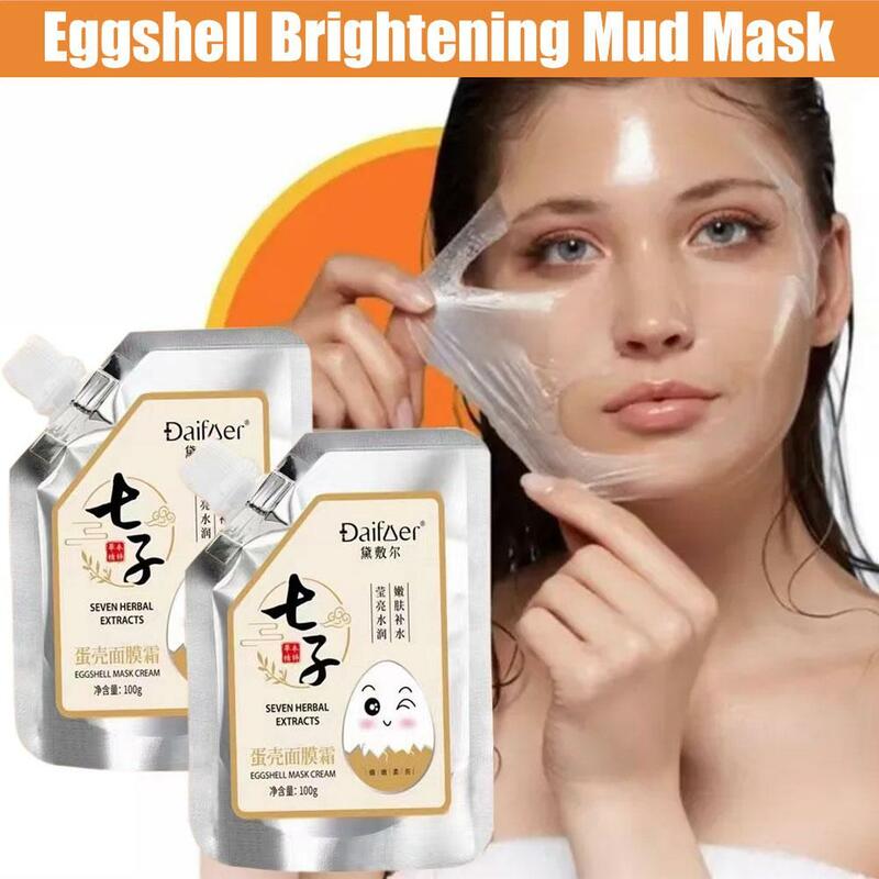 Eggshell Brightening Mud Mask, Creme Clareador, 8 Essence, Skin Whitening, Horas Egg, Beleza Eficaz, T3T5
