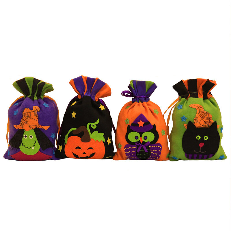 Bolsa con cordón para dulces de Halloween, bolsa con cordón para regalo de fiesta, decoración de fiesta, Halloween
