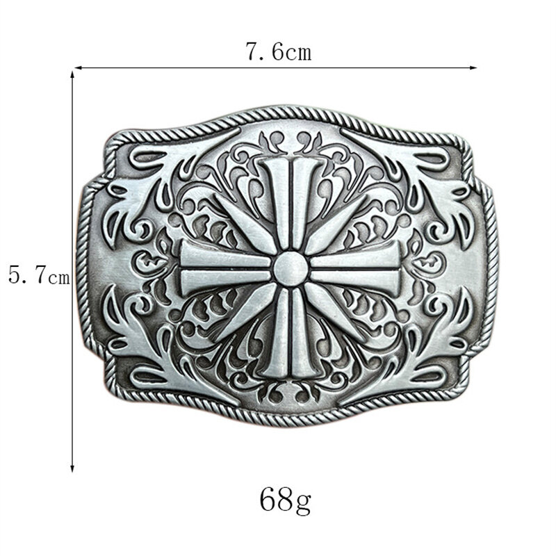 Boucle de ceinture croisée, style occidental