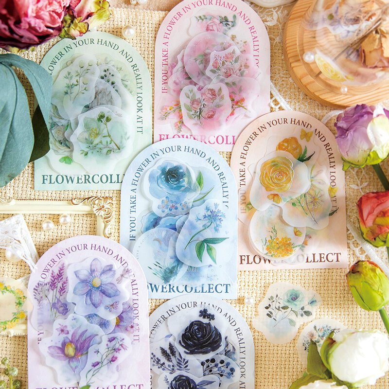 6Packs/Lot Bloemen Weten Het Antwoord Serie Verse Creatieve Decoratie Diy Huisdier Stickers