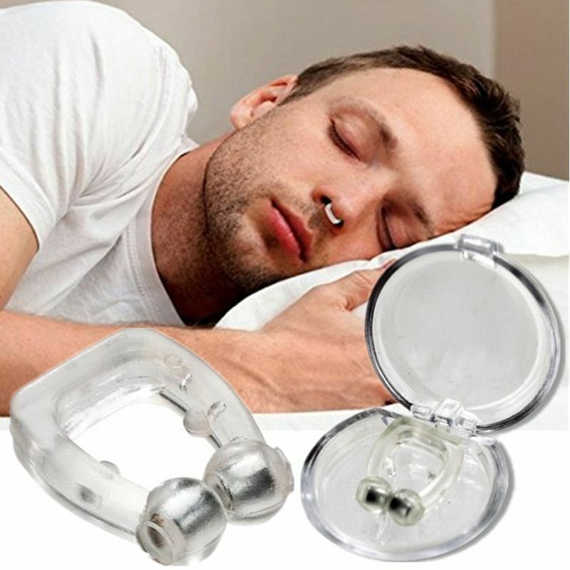 Силиконовый магнитный зажим для носа для предотвращения храпа, поднос для сна, помощь при спящем, защита от апноэ, ночное устройство со штативом