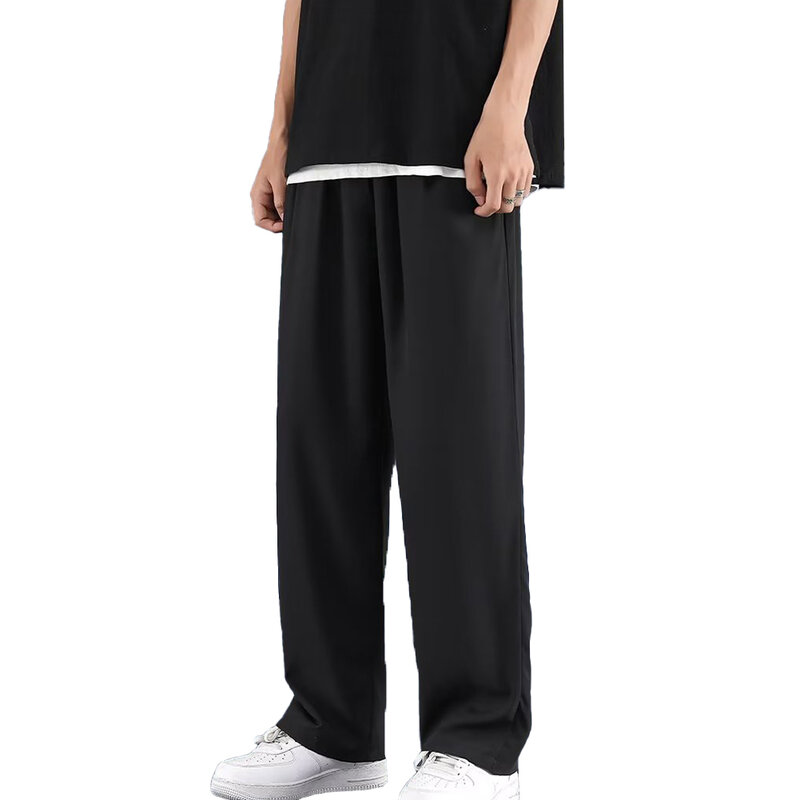 Ice InjConfortable Jogger for Men, Joggers, Fjdehors, Gym Respzed, Solid Document Baggy, Wide Leg Pants, Casual Wear