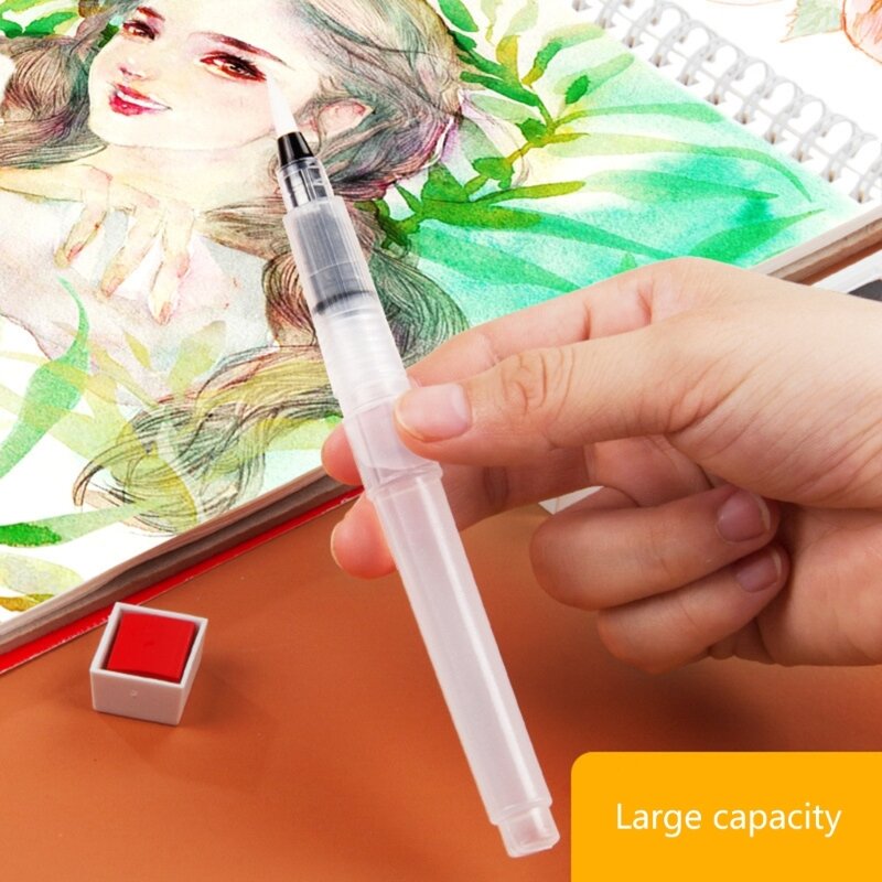 Ручка-кисть для акварели, акварельные кисти для рисования своими руками, акварельные кисти, ручки с заостренным кончиком, кисть