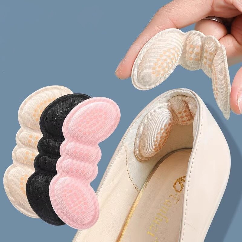 Soft Self-Adhesive Sponge High Heel Inserts Gummed Anti-Slip Sports Insoles Pain Relief Anti-wear Cushion Pads Size Modification