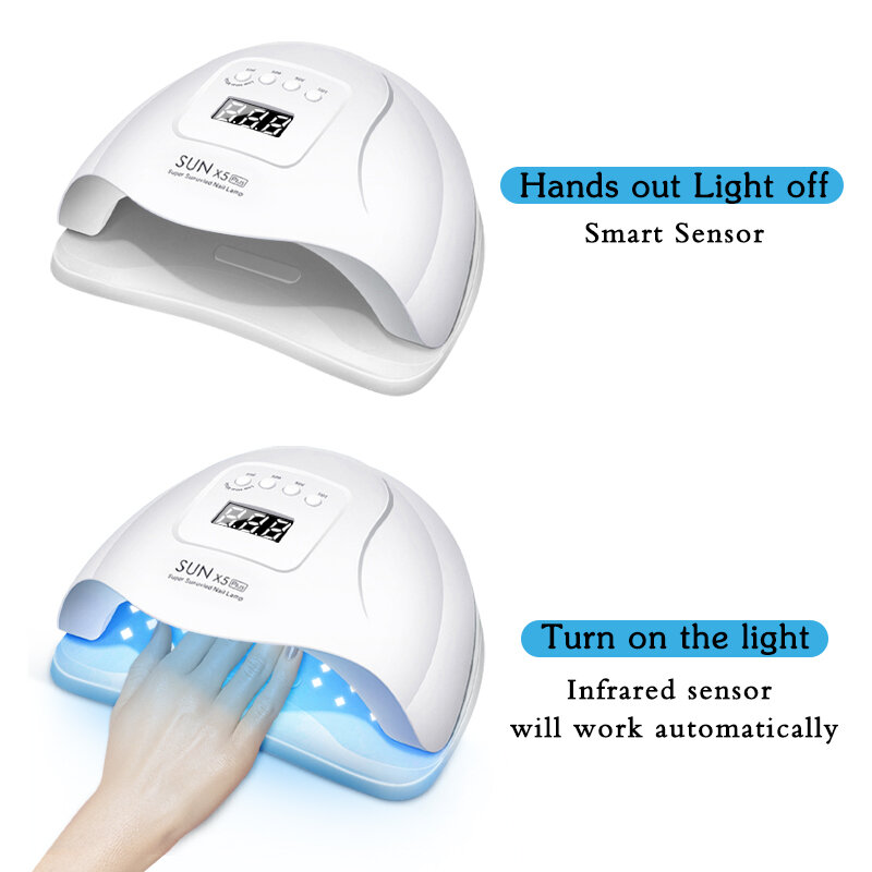 Secador de uñas LED, lámpara UV para curar todos los esmaltes de Gel con detección de movimiento, herramienta de salón de manicura y pedicura