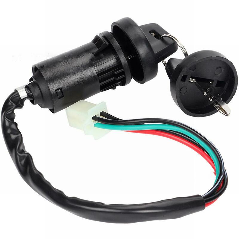 Interruptor de encendido 50-250CC, accesorio negro para Motocross ATV, con 2 llaves de piezas para Motocross ATV