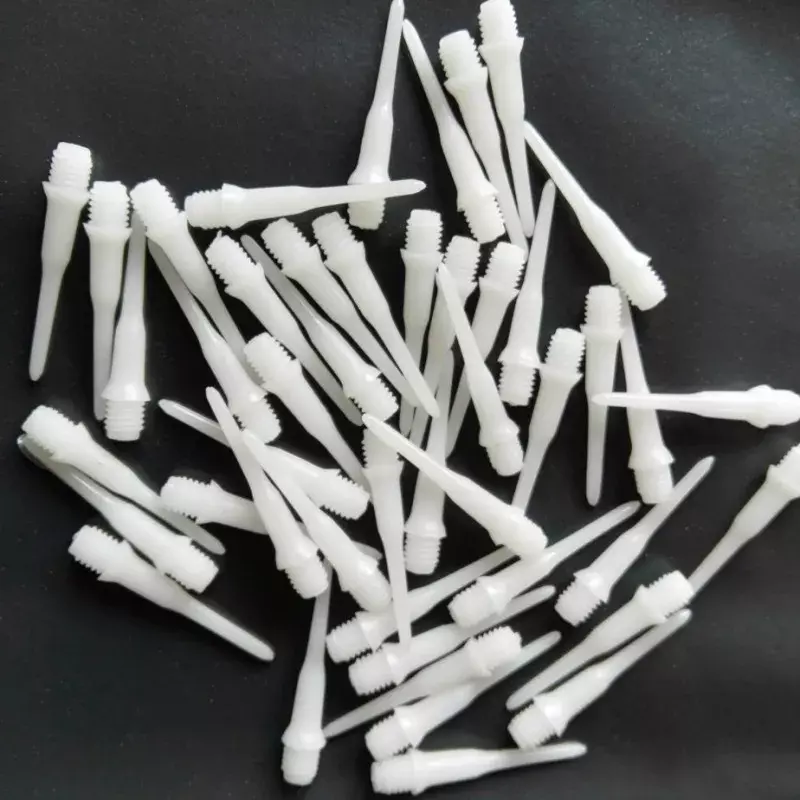 Ejes de dardos blancos y negros, tubos de puntas suaves de 27mm, hilo de plástico profesional, accesorios para Juegos de dardos, 100 piezas