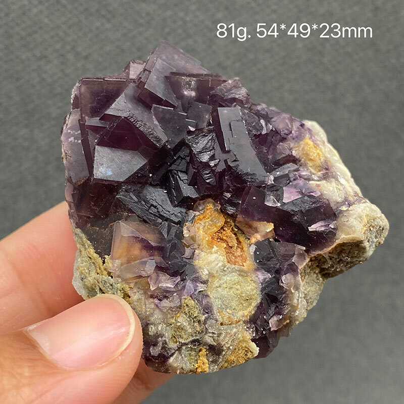 Fluorita Roxa Espécimes Minerais Brutos, Coleção Crystal Gem, Mineral 100% Natural