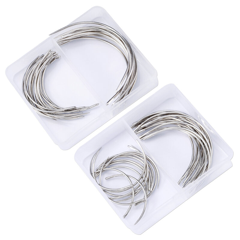 20Pcs/Lot Stainless Steel Bent Curved Needle For DIY Leather Hand Sewing