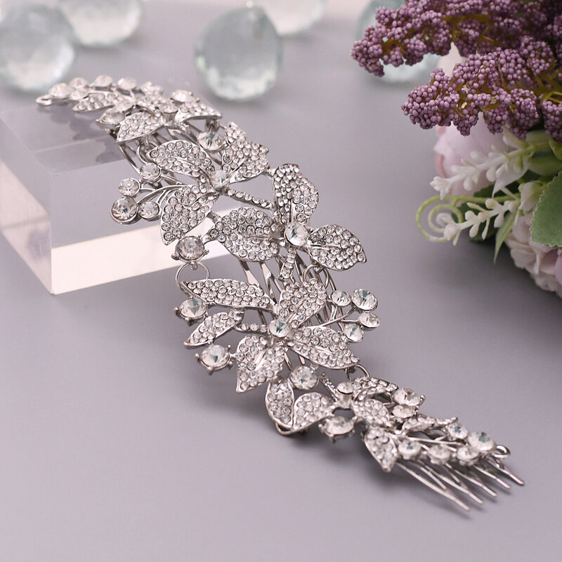 TRIXY HP301 fiore copricapo da sposa fascia per la sposa perle di cristallo donne diadema copricapo da sposa accessori per gioielli per capelli