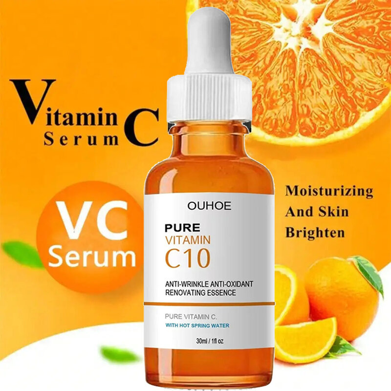 Sérum lifting raffermissant à la vitamine C pour le visage, déformable, estompe les ridules, essence anti-âge, blanchissant, éclaircissant, nourrissant, soins de la peau