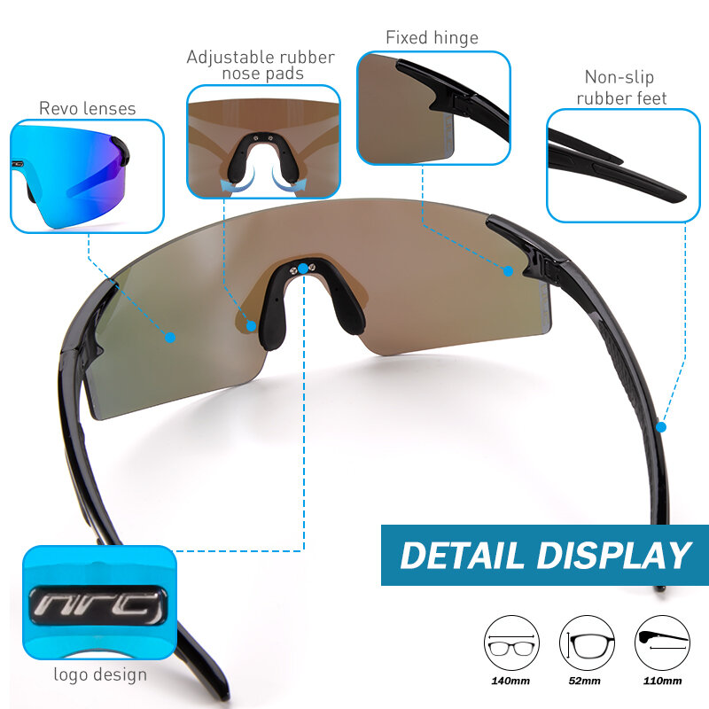 NRC 하이킹 안경, 스포츠 안경, 사이클링 선글라스, 야외 남성 UV400 라이딩 자전거 고글, MTB 운전 여성 하이킹 안경