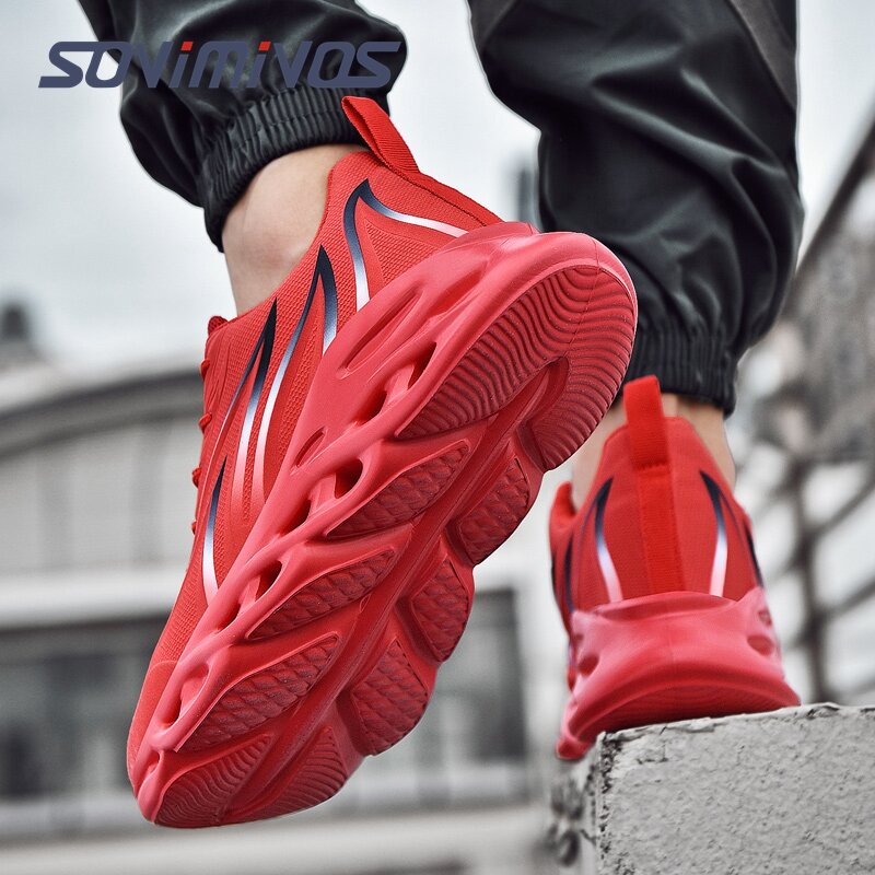 Мужские беговые кроссовки 2022, дышащие мужские кроссовки 47 больших размеров, модная мужская спортивная обувь для бега 46 Повседневная легкая ...
